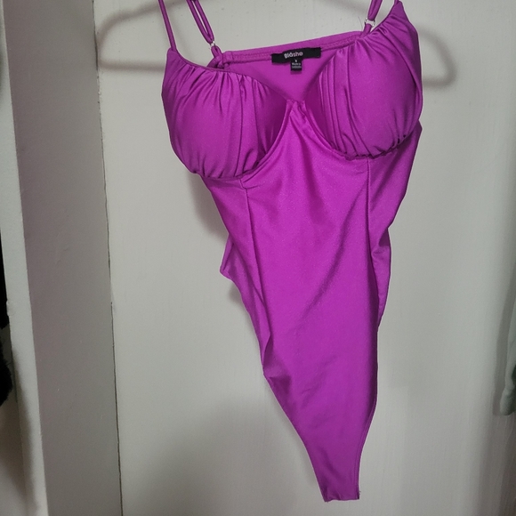 SEXY PURPLE CORSET BODYSUIT - Picture 1 of 7